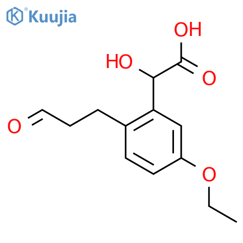 5-Ethoxy-2-(3-oxopropyl)mandelic acid structure
