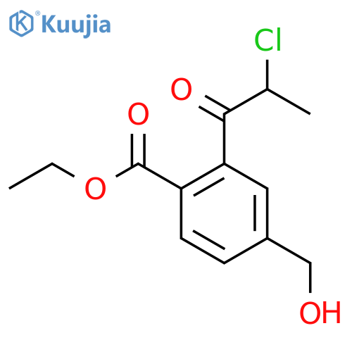 Ethyl 2-(2-chloropropanoyl)-4-(hydroxymethyl)benzoate structure