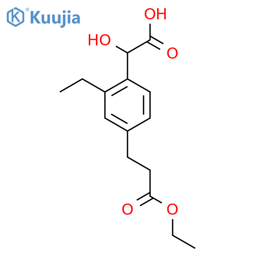 4-(3-Ethoxy-3-oxopropyl)-2-ethylmandelic acid structure