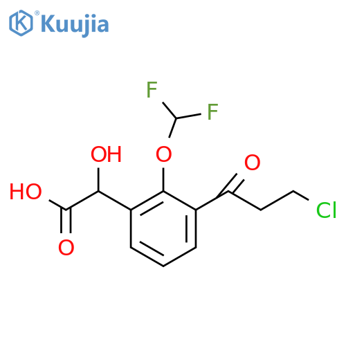3-(3-Chloropropanoyl)-2-(difluoromethoxy)mandelic acid structure