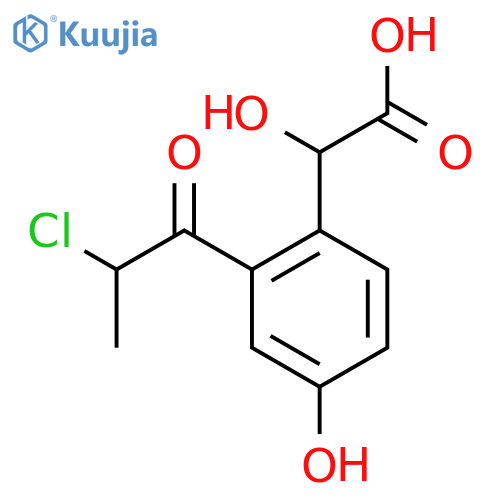 2-(2-Chloropropanoyl)-4-hydroxymandelic acid structure