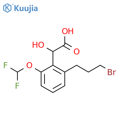 2-(3-Bromopropyl)-6-(difluoromethoxy)mandelic acid structure
