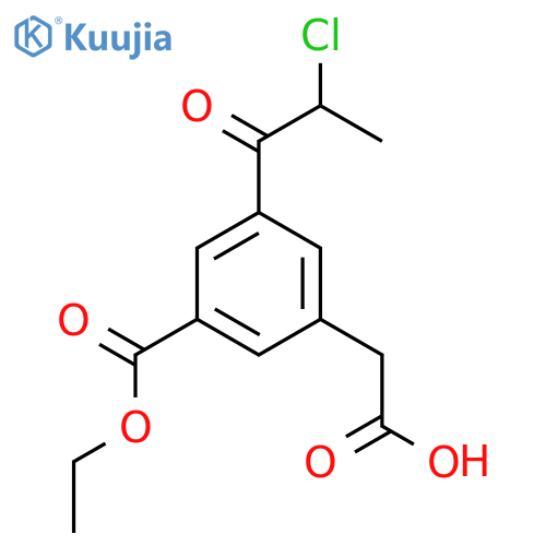 Ethyl 3-(carboxymethyl)-5-(2-chloropropanoyl)benzoate structure