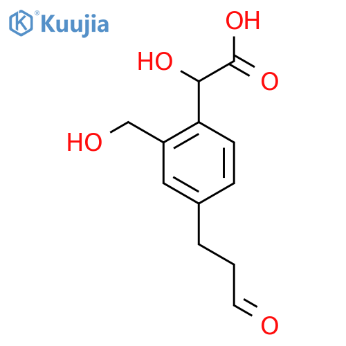 2-(Hydroxymethyl)-4-(3-oxopropyl)mandelic acid structure
