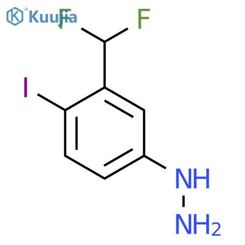 3-(Difluoromethyl)-4-iodophenylhydrazine structure