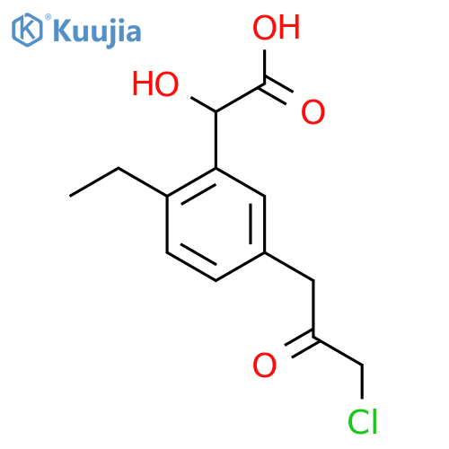 5-(3-Chloro-2-oxopropyl)-2-ethylmandelic acid structure