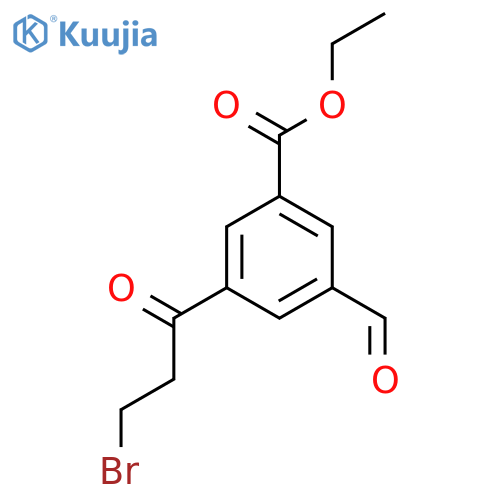 Ethyl 3-(3-bromopropanoyl)-5-formylbenzoate structure