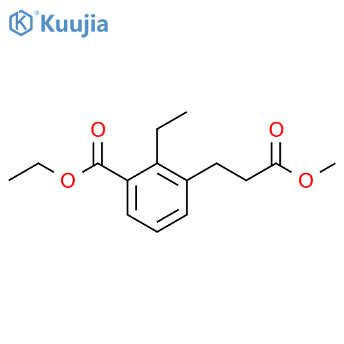 Ethyl 2-ethyl-3-(3-methoxy-3-oxopropyl)benzoate structure