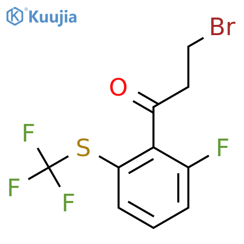 3-Bromo-1-(2-fluoro-6-(trifluoromethylthio)phenyl)propan-1-one structure