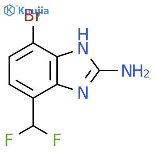 2-Amino-4-bromo-7-difluoromethyl-1H-benzimidazole structure