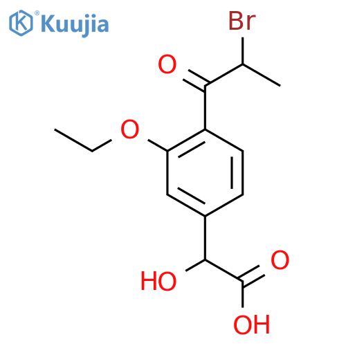 4-(2-Bromopropanoyl)-3-ethoxymandelic acid structure