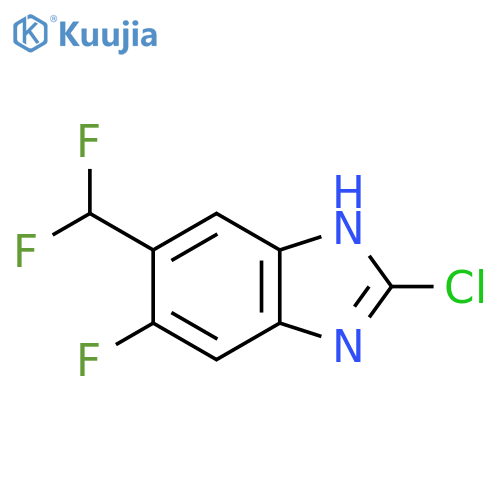 2-Chloro-5-difluoromethyl-6-fluoro-1H-benzimidazole structure