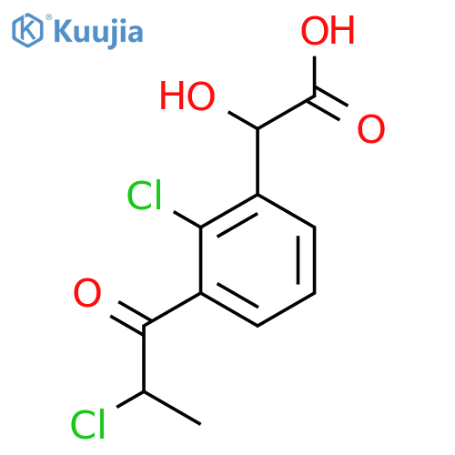 2-Chloro-3-(2-chloropropanoyl)mandelic acid structure