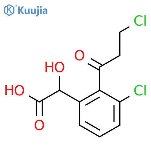 3-Chloro-2-(3-chloropropanoyl)mandelic acid structure