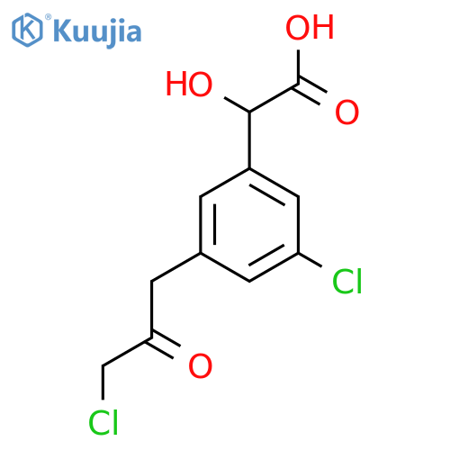 3-Chloro-5-(3-chloro-2-oxopropyl)mandelic acid structure