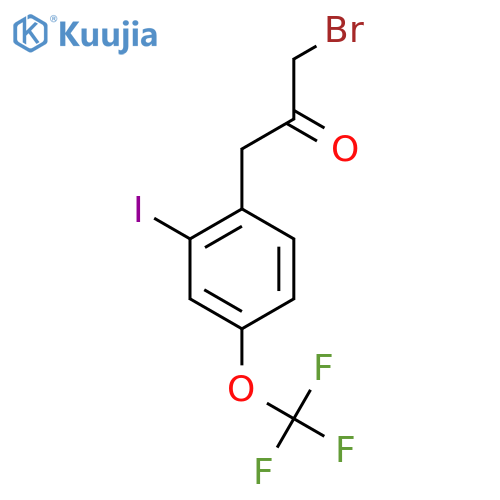 1-Bromo-3-(2-iodo-4-(trifluoromethoxy)phenyl)propan-2-one structure