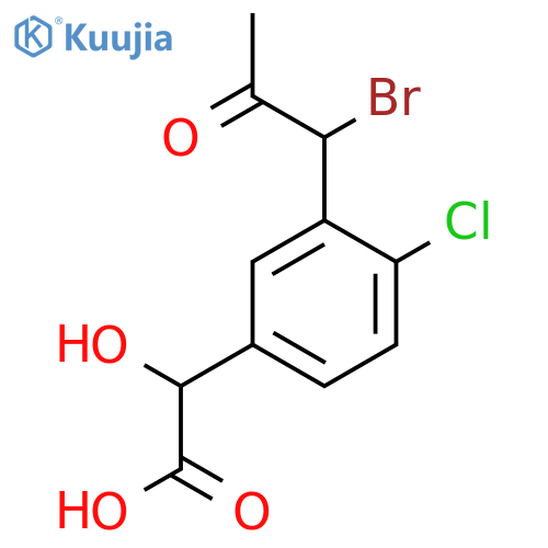 3-(1-Bromo-2-oxopropyl)-4-chloromandelic acid structure