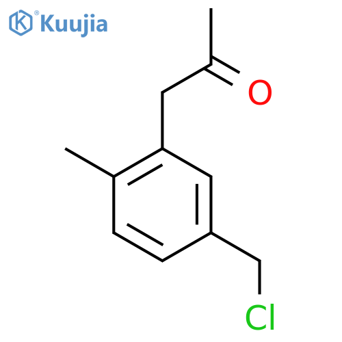 1-(5-(Chloromethyl)-2-methylphenyl)propan-2-one structure