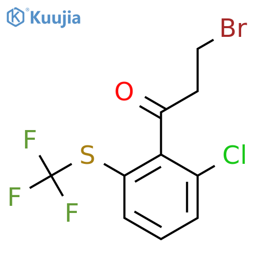 3-Bromo-1-(2-chloro-6-(trifluoromethylthio)phenyl)propan-1-one structure
