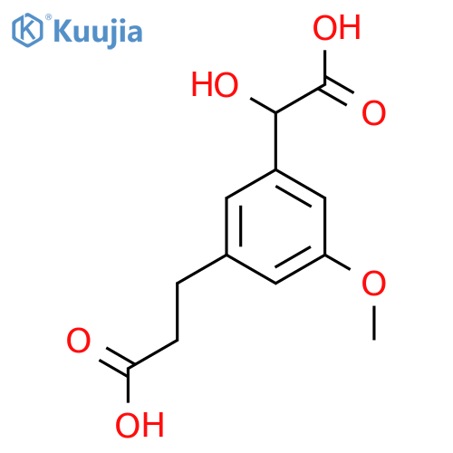 3-(2-Carboxyethyl)-5-methoxymandelic acid structure