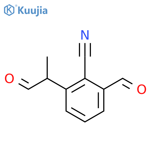 2-Cyano-3-formylphenylpropanal structure