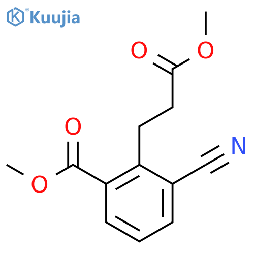 Methyl 3-cyano-2-(3-methoxy-3-oxopropyl)benzoate structure