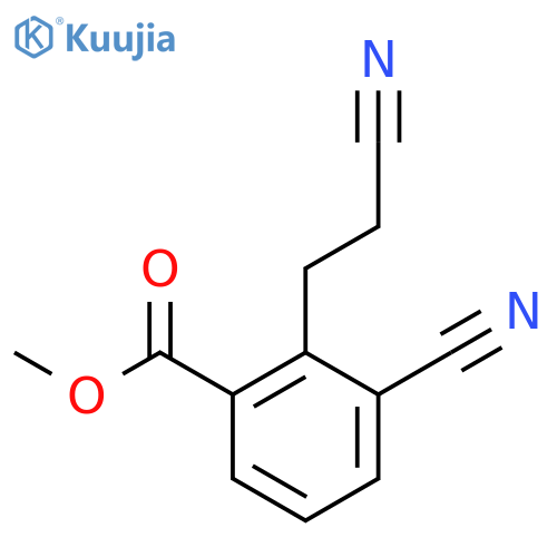 Methyl 3-cyano-2-(2-cyanoethyl)benzoate structure