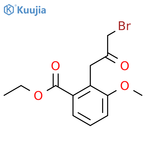 Ethyl 2-(3-bromo-2-oxopropyl)-3-methoxybenzoate structure