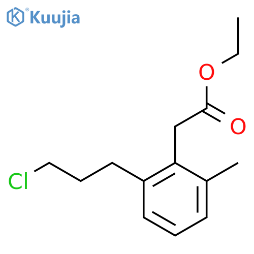 Ethyl 2-(3-chloropropyl)-6-methylphenylacetate structure