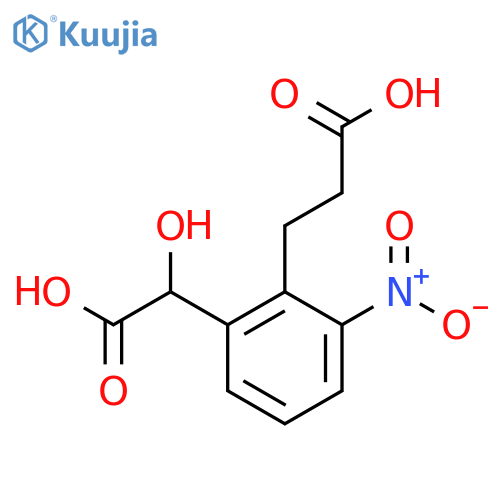 2-(2-Carboxyethyl)-3-nitromandelic acid structure