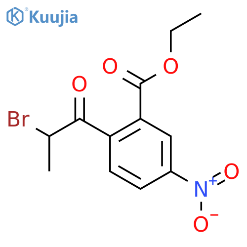 Ethyl 2-(2-bromopropanoyl)-5-nitrobenzoate structure