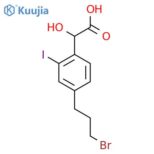 4-(3-Bromopropyl)-2-iodomandelic acid structure