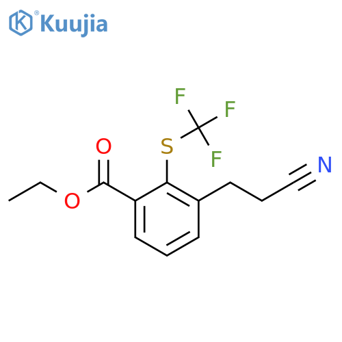 Ethyl 3-(2-cyanoethyl)-2-(trifluoromethylthio)benzoate structure