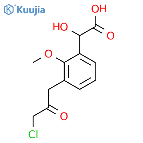 3-(3-Chloro-2-oxopropyl)-2-methoxymandelic acid structure