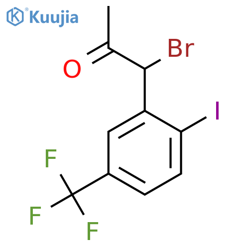 1-Bromo-1-(2-iodo-5-(trifluoromethyl)phenyl)propan-2-one structure