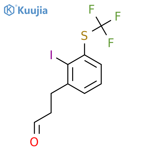 3-(2-Iodo-3-(trifluoromethylthio)phenyl)propanal structure