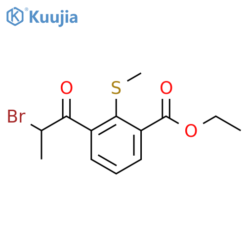Ethyl 3-(2-bromopropanoyl)-2-(methylthio)benzoate structure