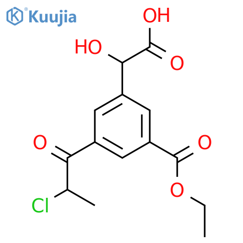 Ethyl 3-(carboxy(hydroxy)methyl)-5-(2-chloropropanoyl)benzoate structure