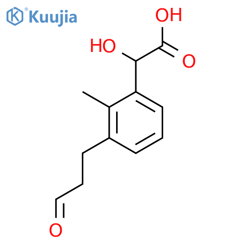 2-Methyl-3-(3-oxopropyl)mandelic acid structure