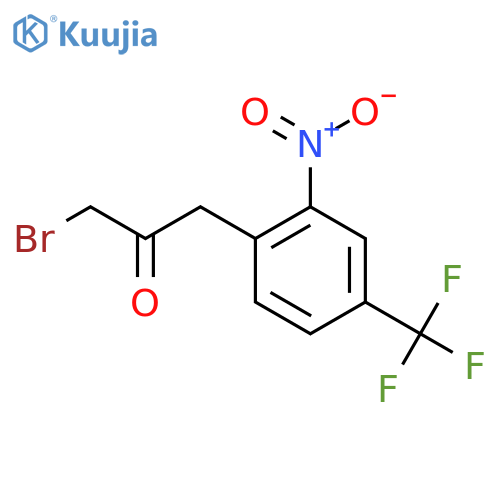 1-Bromo-3-(2-nitro-4-(trifluoromethyl)phenyl)propan-2-one structure