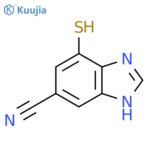 6-Cyano-4-mercapto-1H-benzimidazole structure