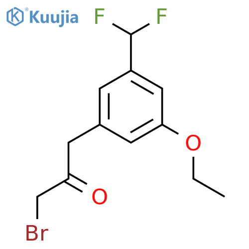 1-Bromo-3-(3-(difluoromethyl)-5-ethoxyphenyl)propan-2-one structure