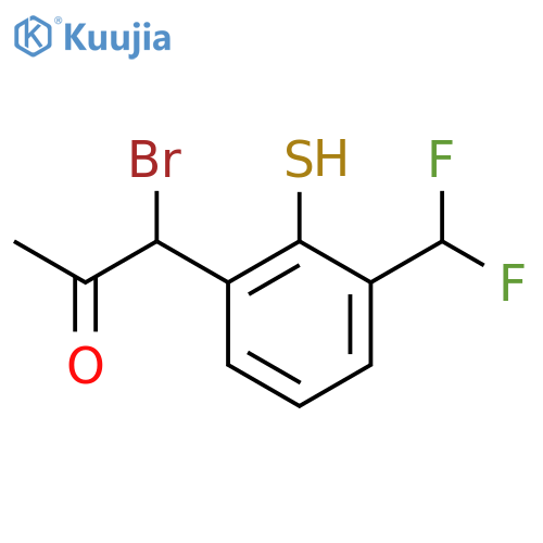 1-Bromo-1-(3-(difluoromethyl)-2-mercaptophenyl)propan-2-one structure
