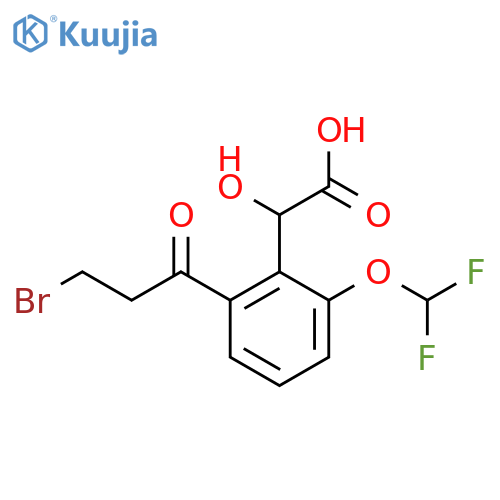 2-(3-Bromopropanoyl)-6-(difluoromethoxy)mandelic acid structure