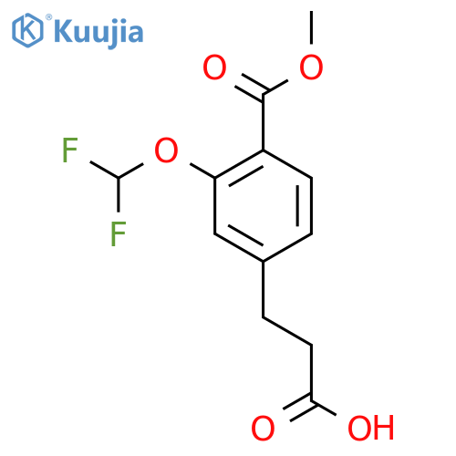 Methyl 4-(2-carboxyethyl)-2-(difluoromethoxy)benzoate structure