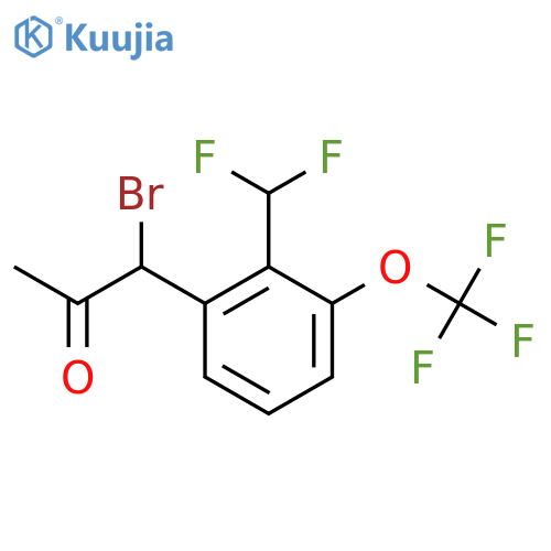 1-Bromo-1-(2-(difluoromethyl)-3-(trifluoromethoxy)phenyl)propan-2-one structure