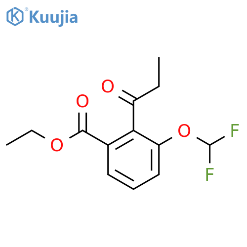 Ethyl 3-(difluoromethoxy)-2-propionylbenzoate structure