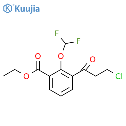 Ethyl 3-(3-chloropropanoyl)-2-(difluoromethoxy)benzoate structure