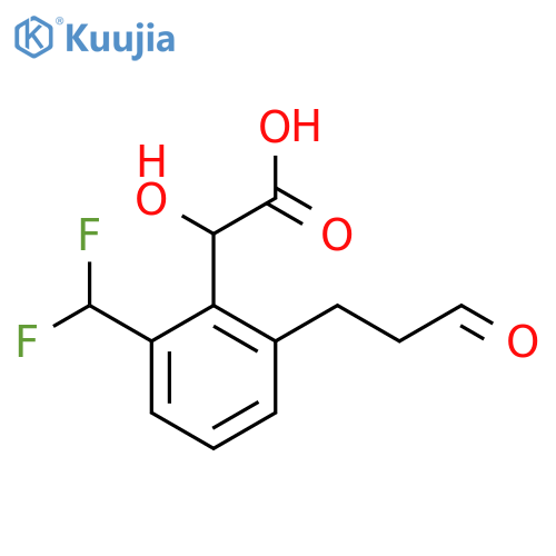 2-(Difluoromethyl)-6-(3-oxopropyl)mandelic acid structure