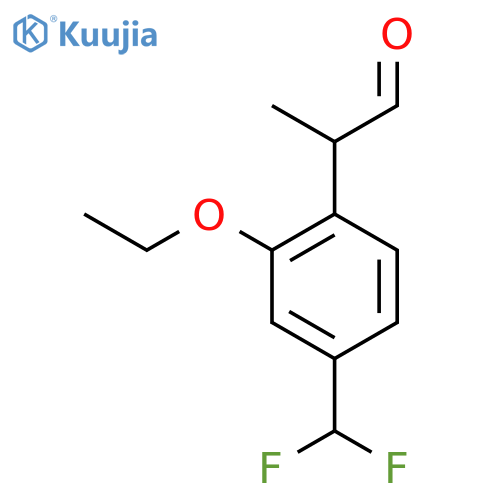 4-(Difluoromethyl)-2-ethoxyphenylpropanal structure